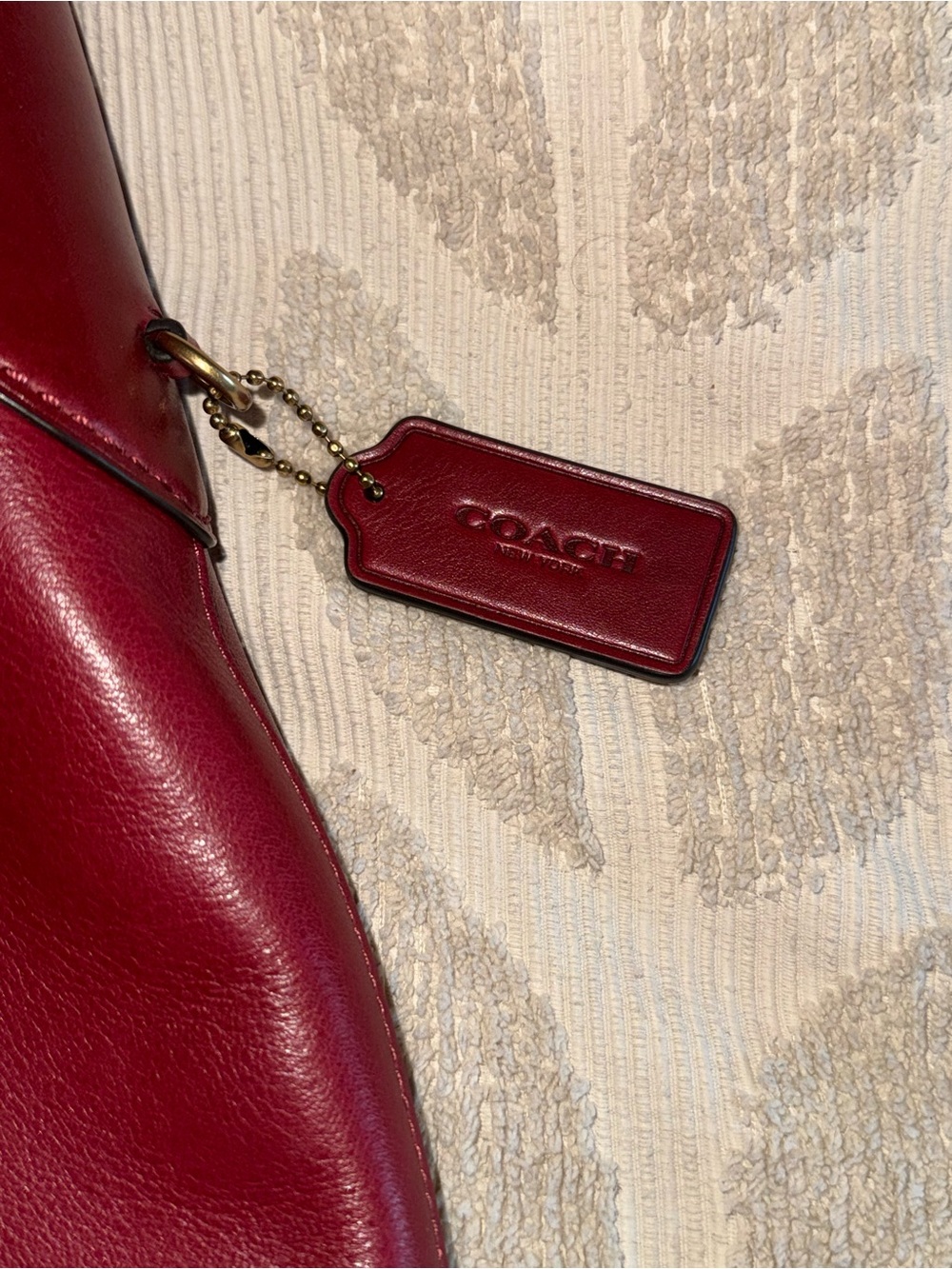 Coach Burgundy Leather Shoulder Hobo - Picture 4 of 6